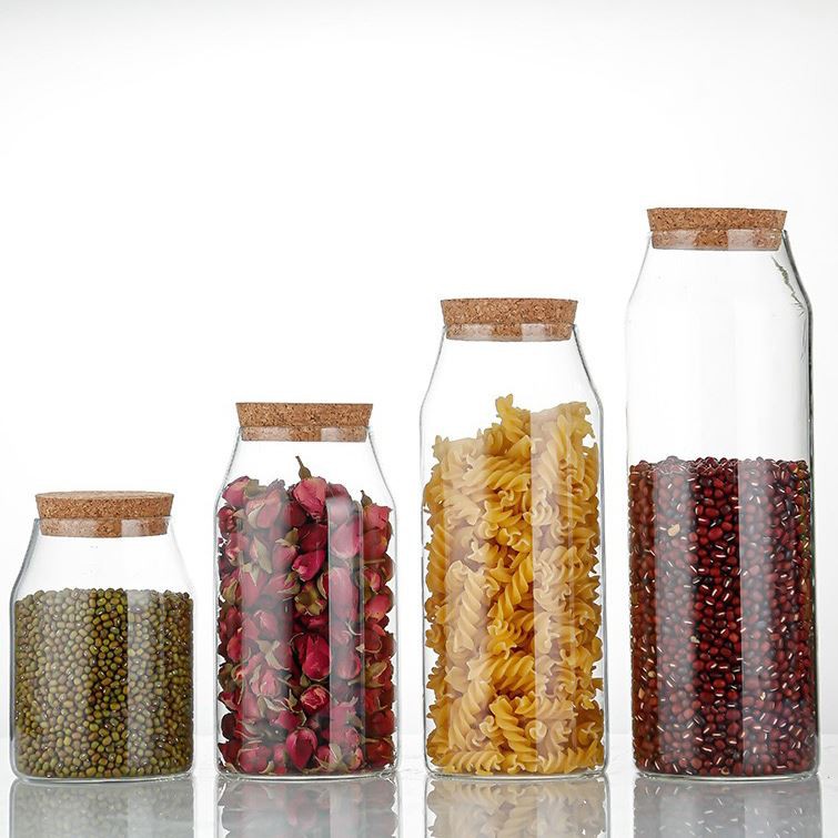 Glass Container With Cork Lid